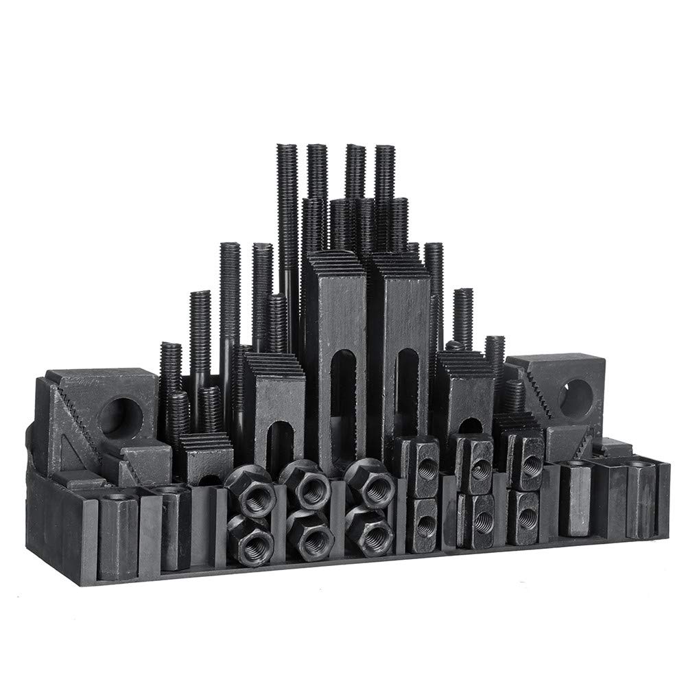EsportsMJJ 58Pcs Di Serraggio Utensili Per Fresatura/Foratura M12 Borchie 14Mm Slot Blocco Step Set