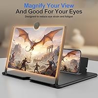 Vista 7 de Lupa de pantalla para teléfono celular, proyector de aumento 3D HD 2026, ampliador de pantalla para películas, videos, juegos, lectura, soporte