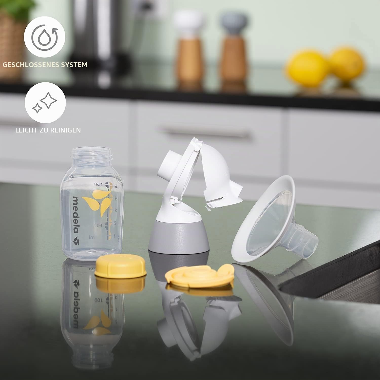 Medela Elektrische Doppel-Swing-Milchpumpe, mehr Milch in kürzerer Zeit, wiederaufladbar über USB, mit PersonalFit Flex-Protektoren und Medela 2-Phase Expression Technologie