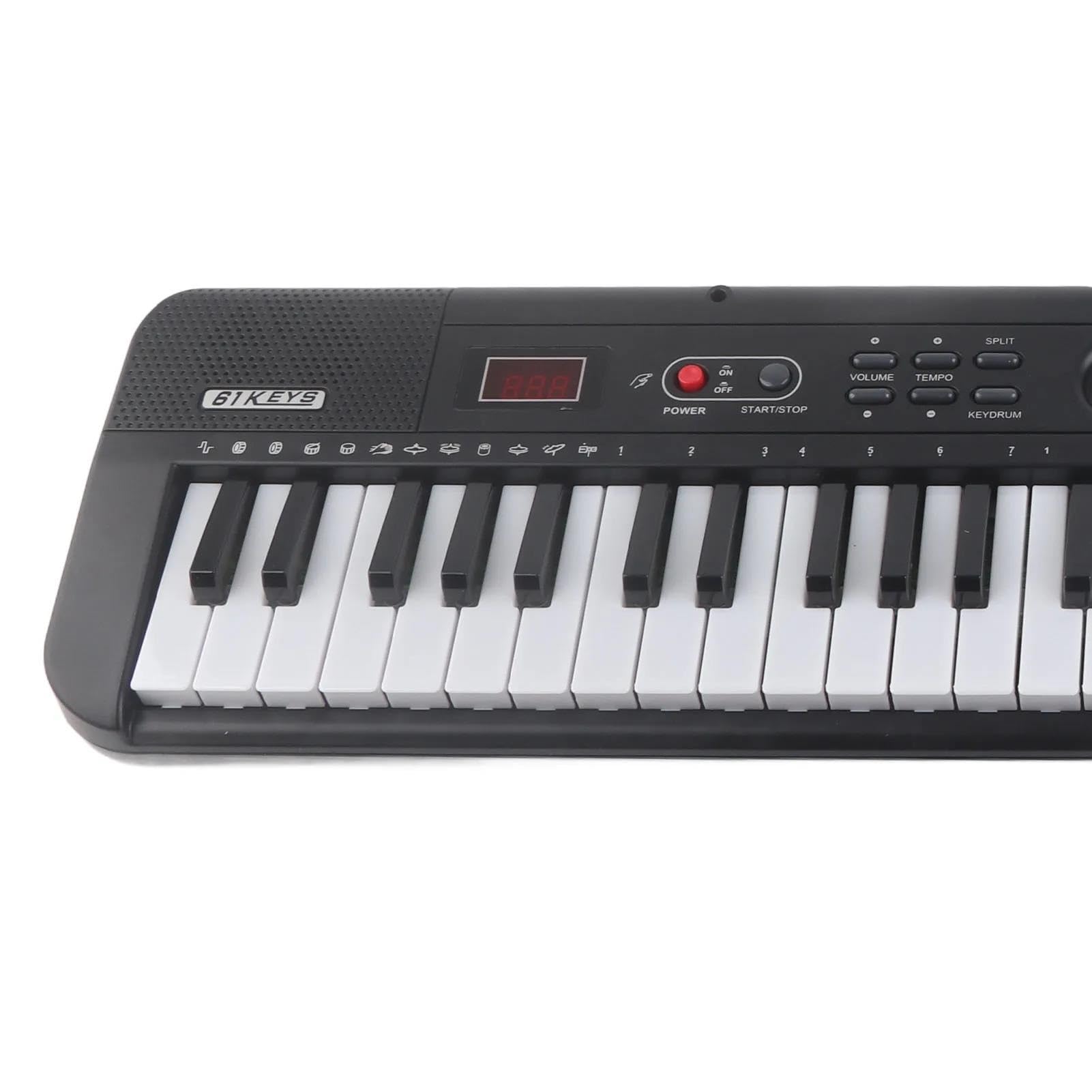 Elektroniczny Instrument Fortepianowy Początkujący 61 Klawiszy Wielofunkcyjny Sustain Tremor Nagrywanie Przenośne Pianino Elektroniczne
