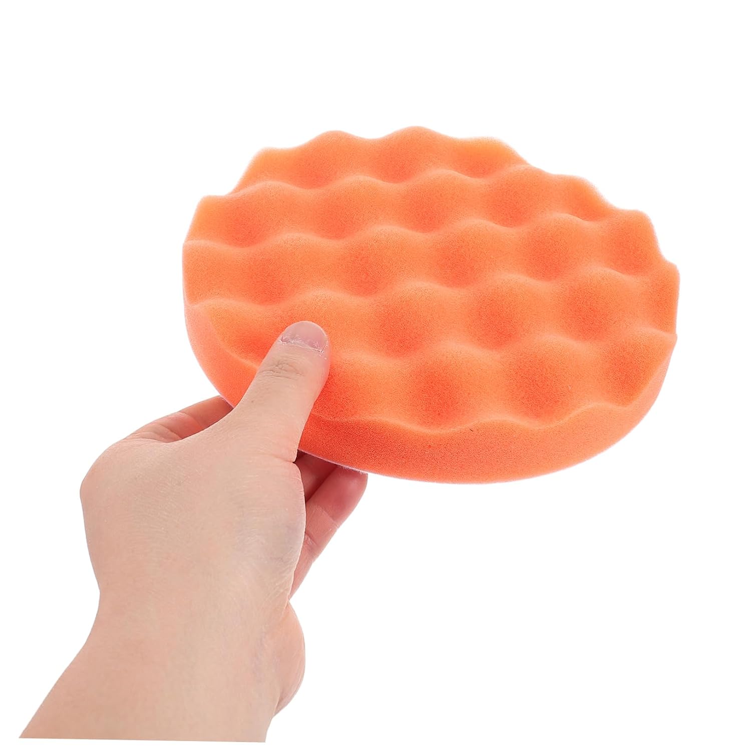 7-Inch 7-Piece Car Waxing and Polishing Set Self-Adhesive Wool Pads and Wave Sponge for Auto Detailing and Restoration