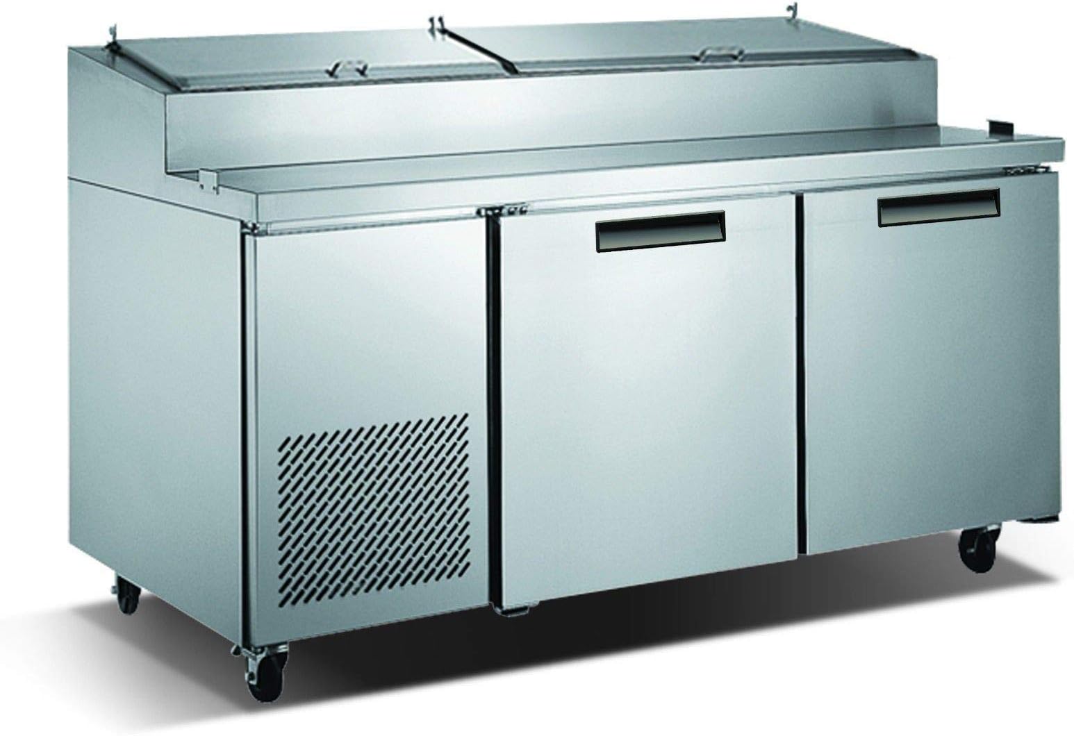 Vortex Refrigeration Commercial 2 Door Pizza Prep Table - 67" - 20 Cu. Ft.