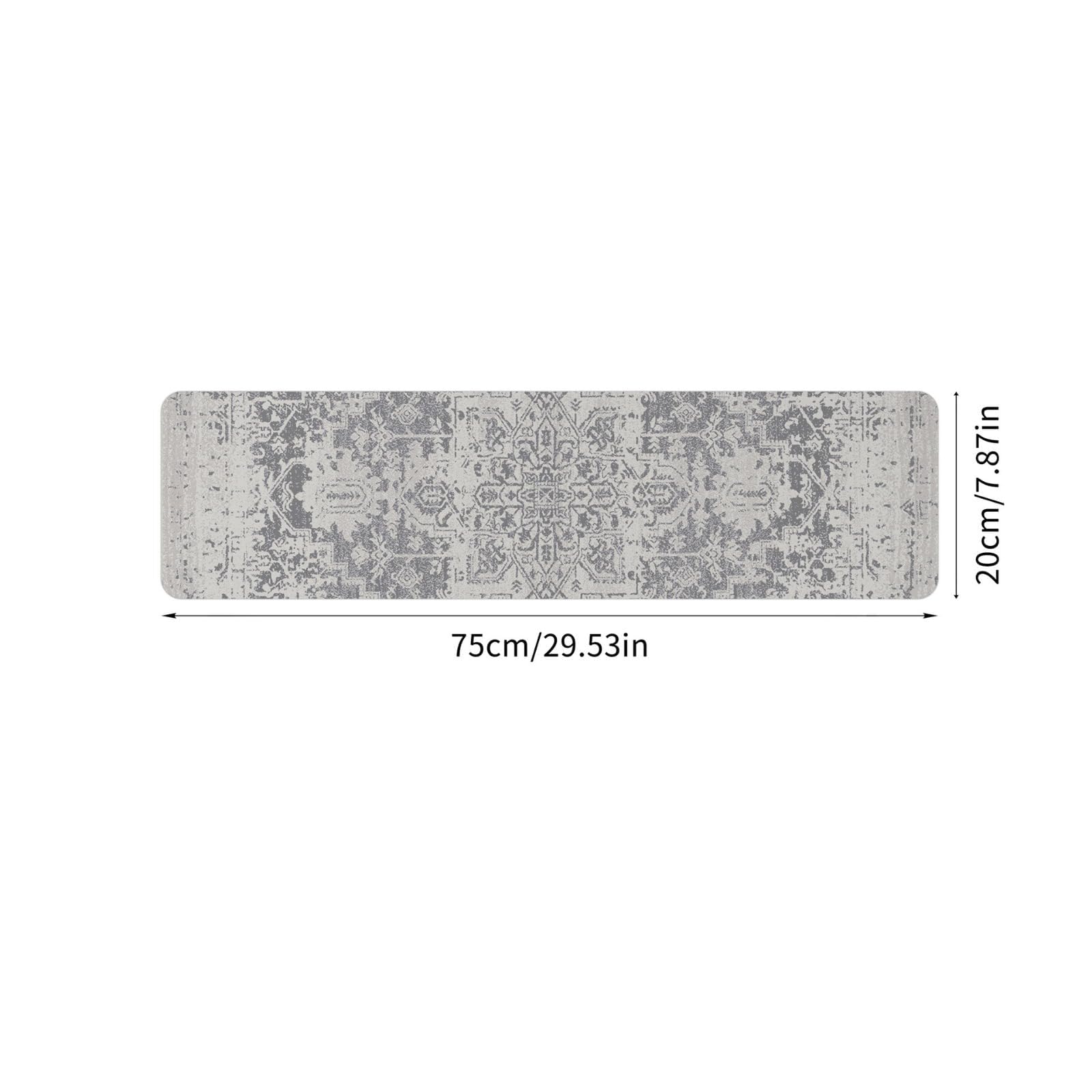 20 x 75 cm TPR-Treppenstufen für den Innenbereich – Treppenläufer mit Gummirückseite für Holzstufen, Teppich für Treppen, maschinenwaschbare Treppenabdeckungen, Sicherheitsteppich, widerstan