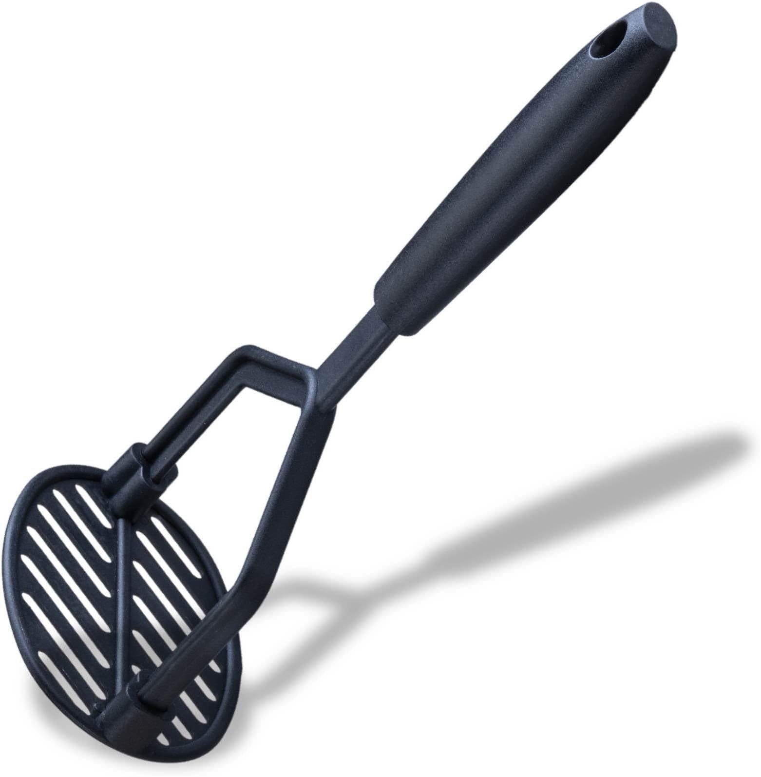 INITIAL Potato Masher, Plastic, Heat-Resistant, Fruit & Vegetable Baby Food Masher, Large Sturdy Press Plate, Handheld Food Crusher, Ricer, For Jam Vegetables & Fruits, 25cm
