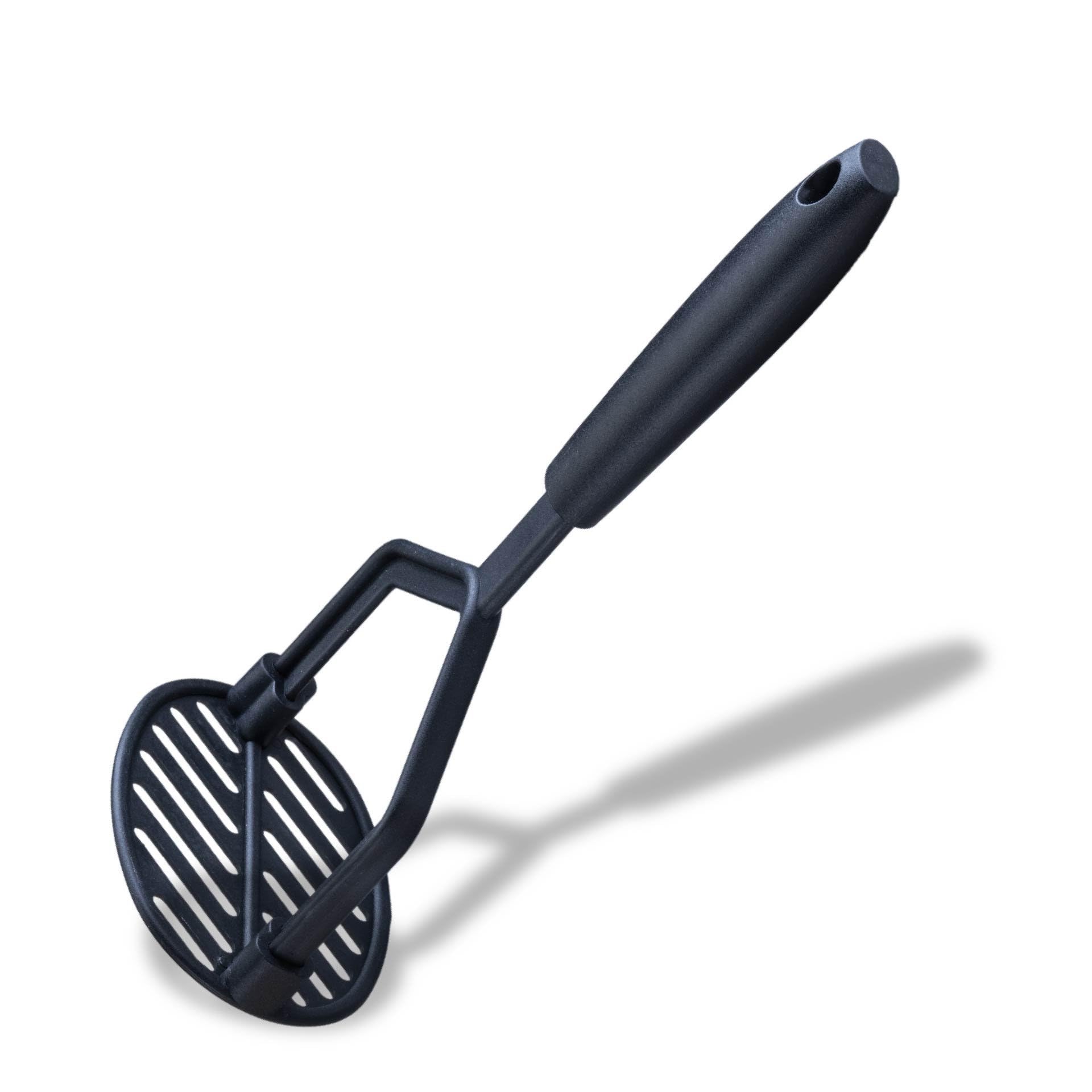 Fackelmann INITIAL Potato Masher, Plastic, Heat-Resistant, Fruit & Vegetable Baby Food Masher, Large Sturdy Press Plate, Handheld Food Crusher, Ricer, For Jam Vegetables & Fruits, 25cm