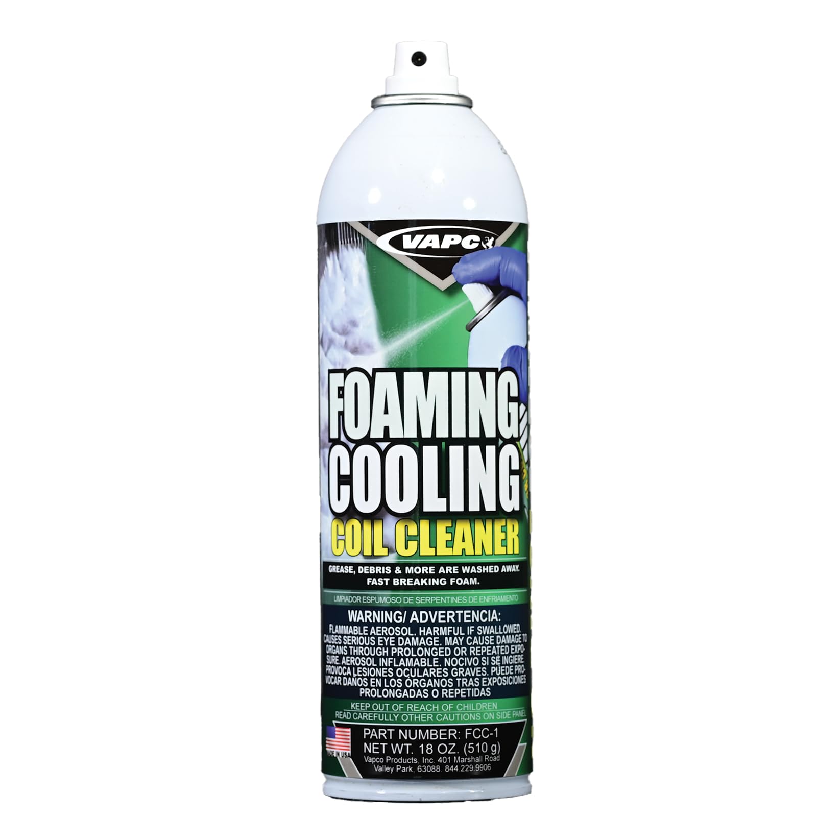 Amazon.com: VAPCO 18 Oz. Evaporator Coil Cleaner Foaming FCC-1 : Health &  Household