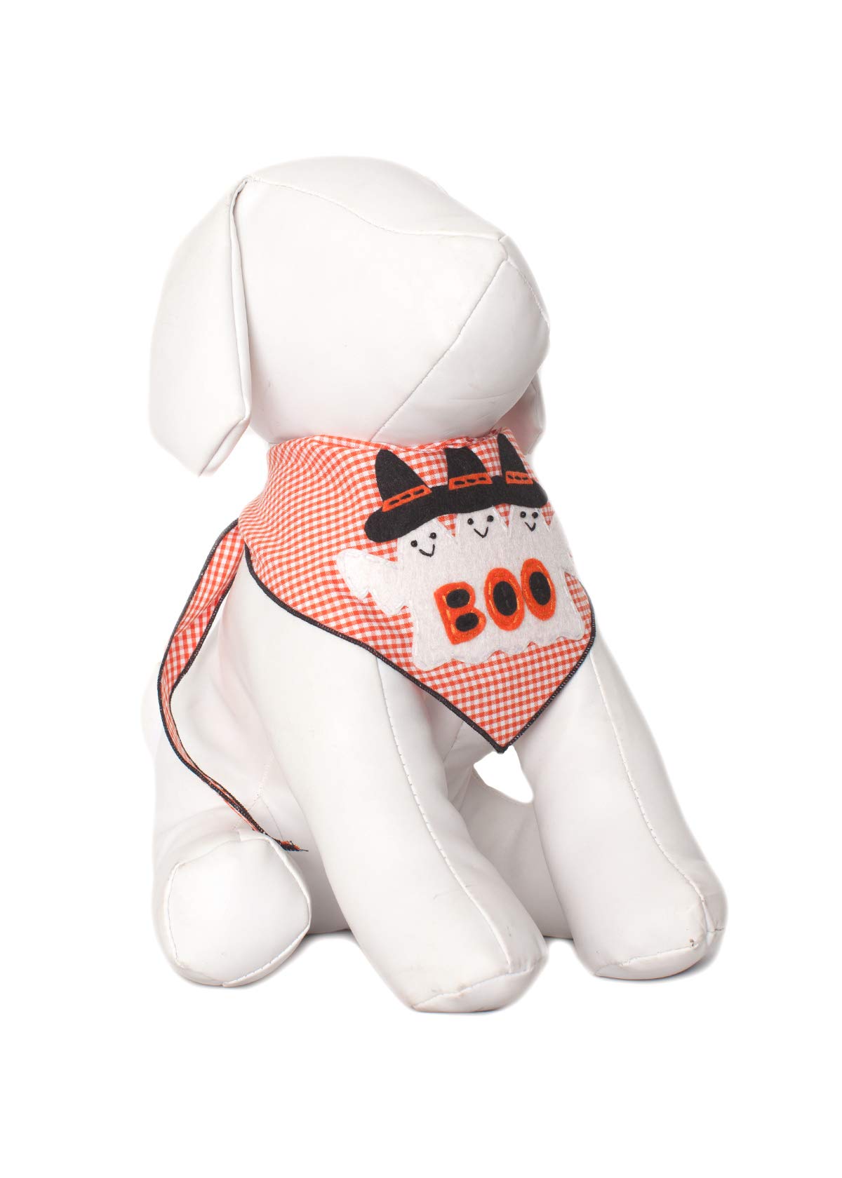Tail Trends Bandane per cani di Halloween con 3 fantasmi Boo! Design adatto a cani di taglia media e grande - 100% cotone..