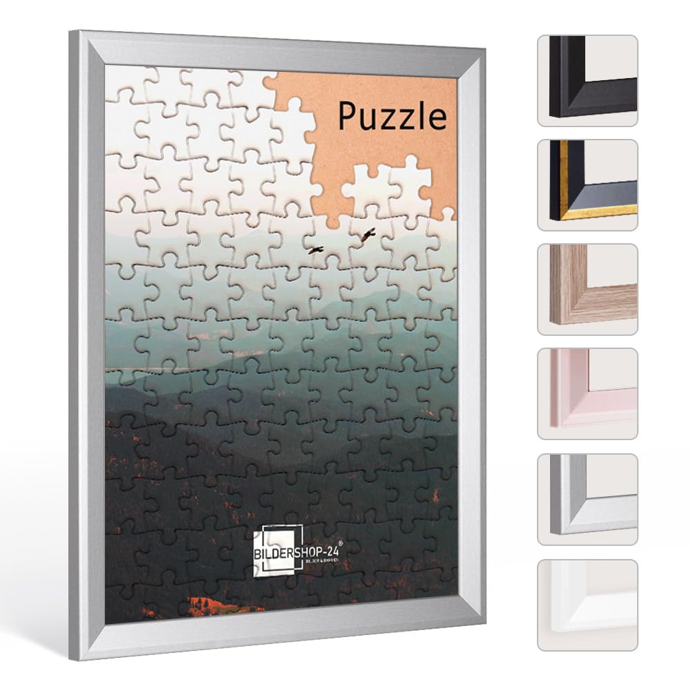 Bildershop-24 Cadre á puzzle PRIO 50x75cm Alu poli décor pour 500-1000 Pièces antireflet*