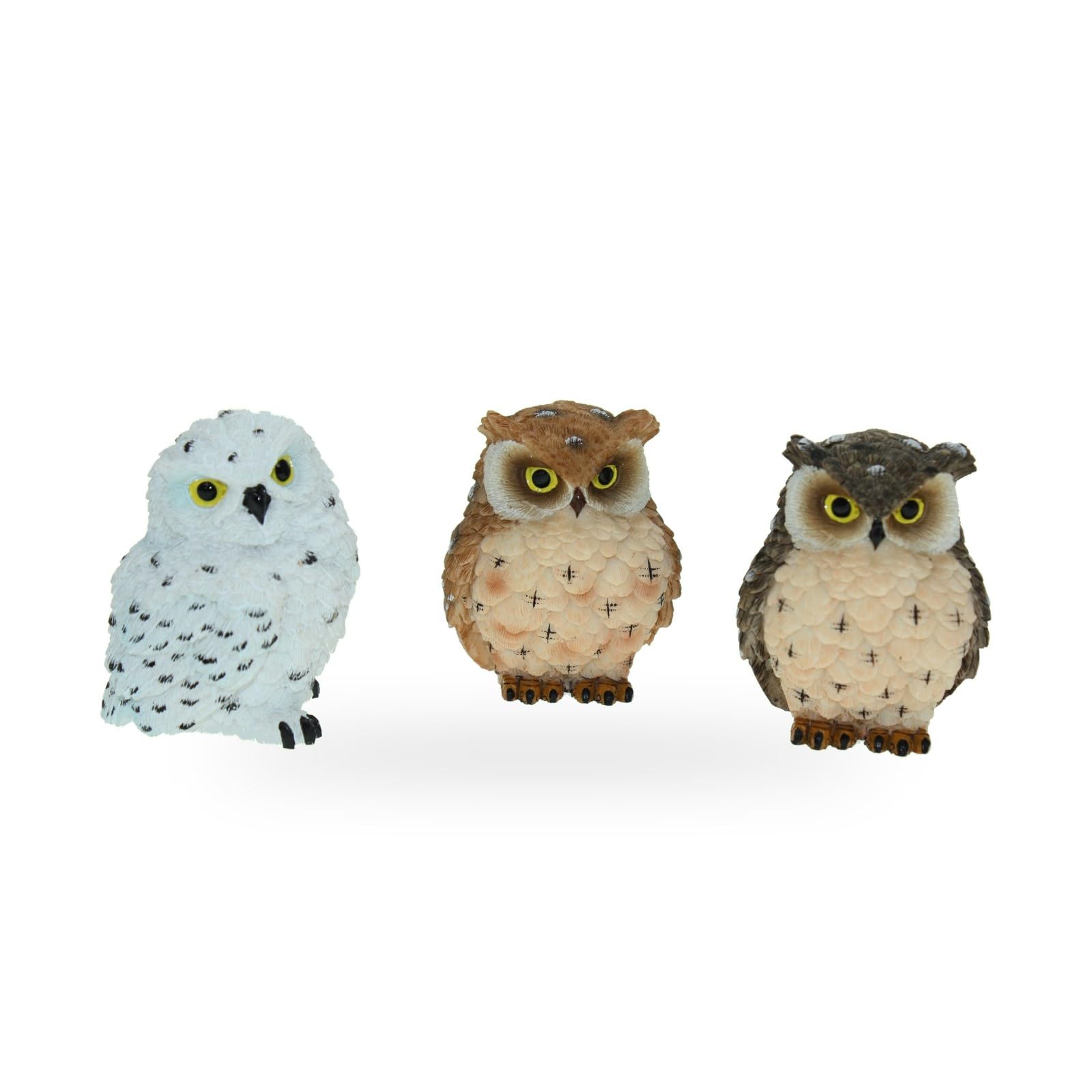 Cornelißen Polyresin Animal Figurine Owl Set of 3 Height 5.5 cm