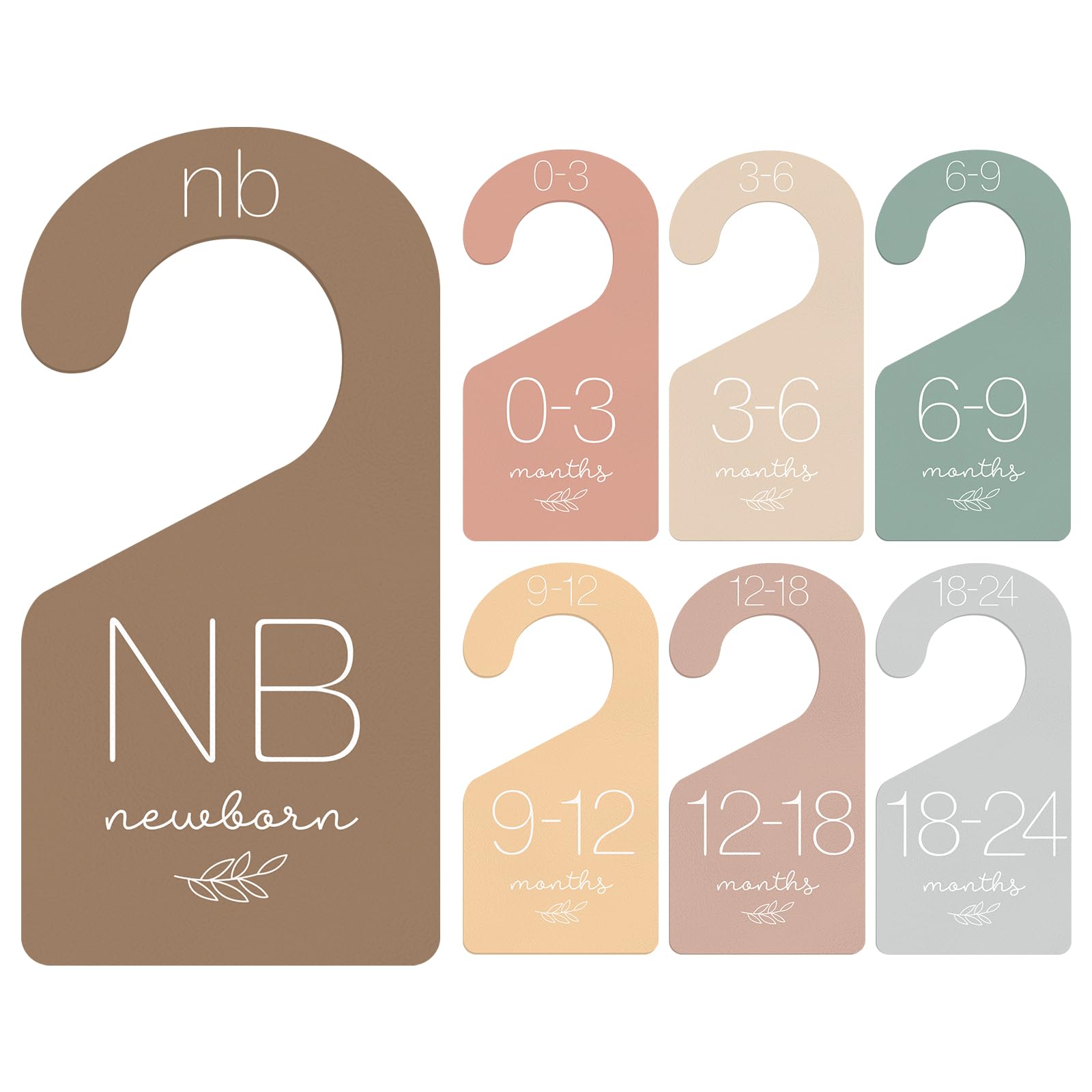 Séparateurs de taille pour placard de bébé Whaline en acrylique pour garde-robe de nouveau-né