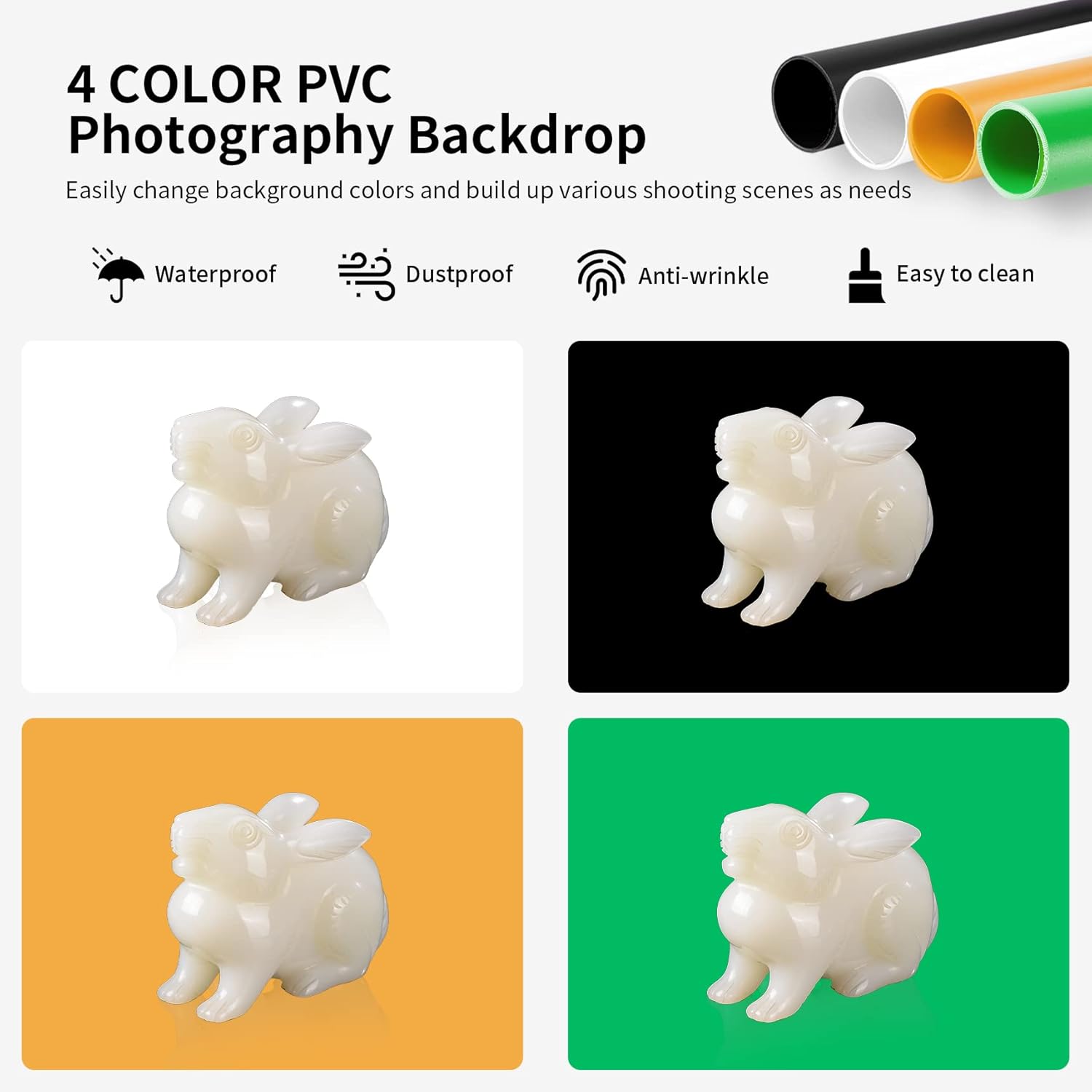 Selens Photo Studio Light Box 16"x16" Upgraded Portable Photo Box Professional Shooting Tent with 3 Stepless Dimming Light Panels & High CRI 480 LED Lights & 4 PVC Backdrops for Product Photography