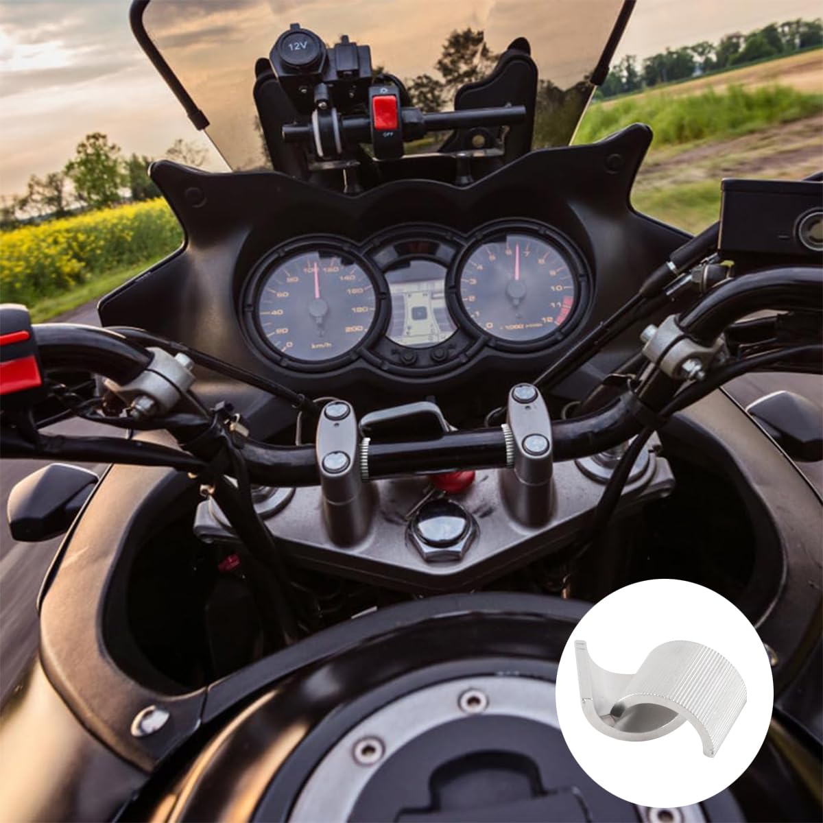 4 Pezzi distanziali per Manubrio di motociclette elettriche retrò da 22 mm a 28 mm, adattatori per Morsetti in Lega di Alluminio per modifiche universali