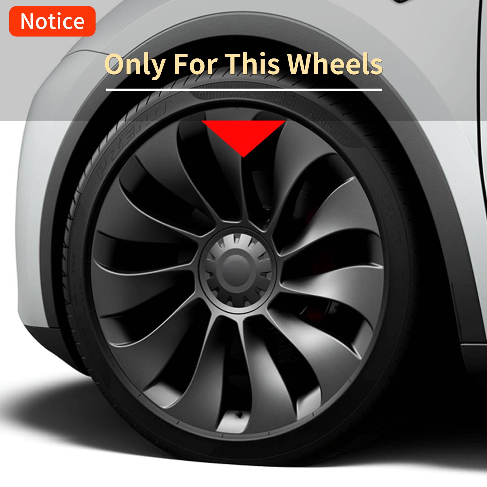 1PCS Wheel Rim Protector for Model Y 2020-2024 21 inch Car Protect Cover ABS Hubcaps Decoration Parts Accessories