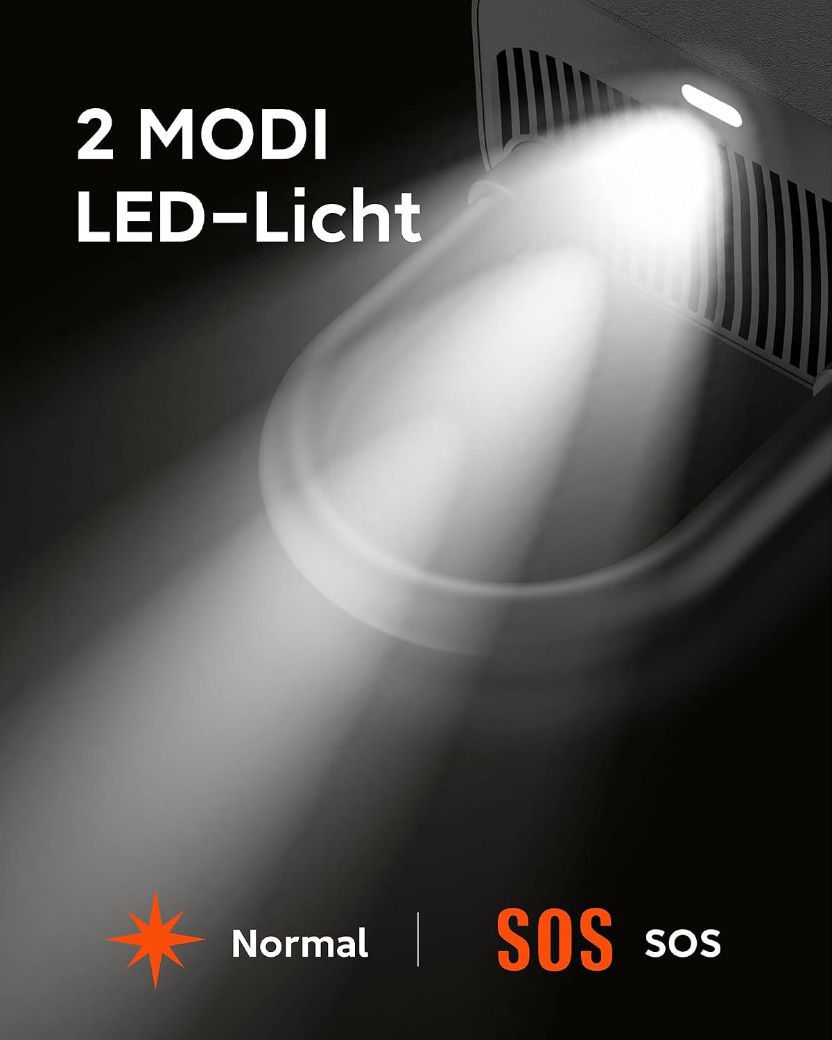 QICYCLE N2 LED light showing Normal and SOS modes