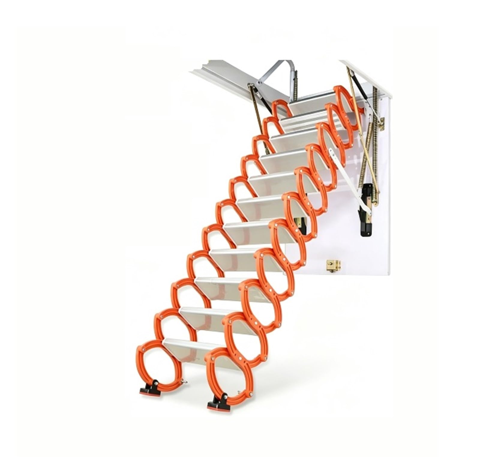 Attic Stairs Retractable Pull Down System Attic Stair Invisible Folding Ceiling Loft Ladder, for Attics Garages Roofs Step Ladder(70x120cm)