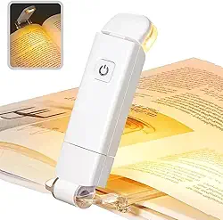 Luz de Leitura para Livro Recarregavel via USB Portatil Marcador, Brilho Ajustavel Ideal para Ler e Estudar a Noite, Lanterna para Leitura de Livros, Mini Lanterna Leitura
