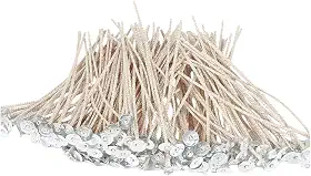Pavio Eco de Algodão Cru 20cm 2,5mm para Velas Artesanais Kit 100 Unidades Natural