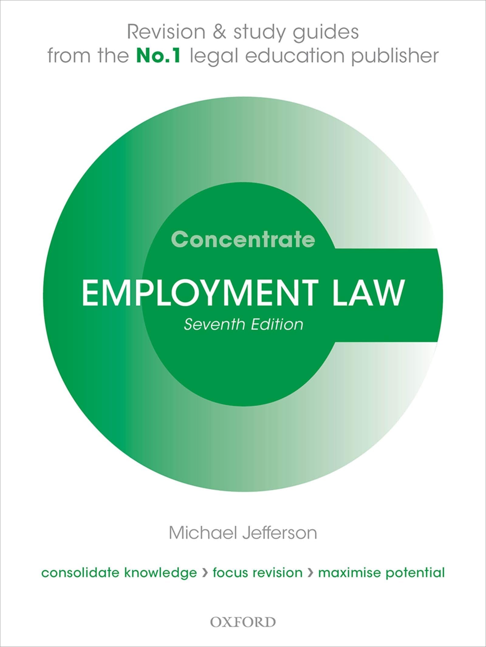 Oxford University Press Employment Law Concentrate Law Revision And Study Guide