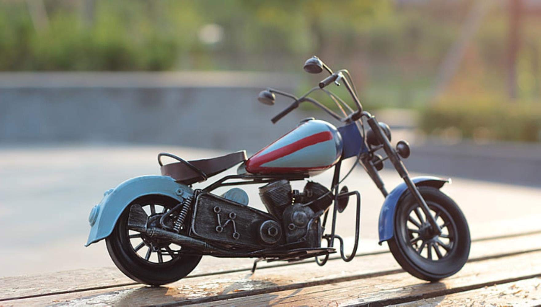 Retro Motor Model Ijzer Motorfiets Beeldjes Miniaturen voor Vintage Home Decor Kantoor Metalen Decoratie Nieuwjaar Geschenken