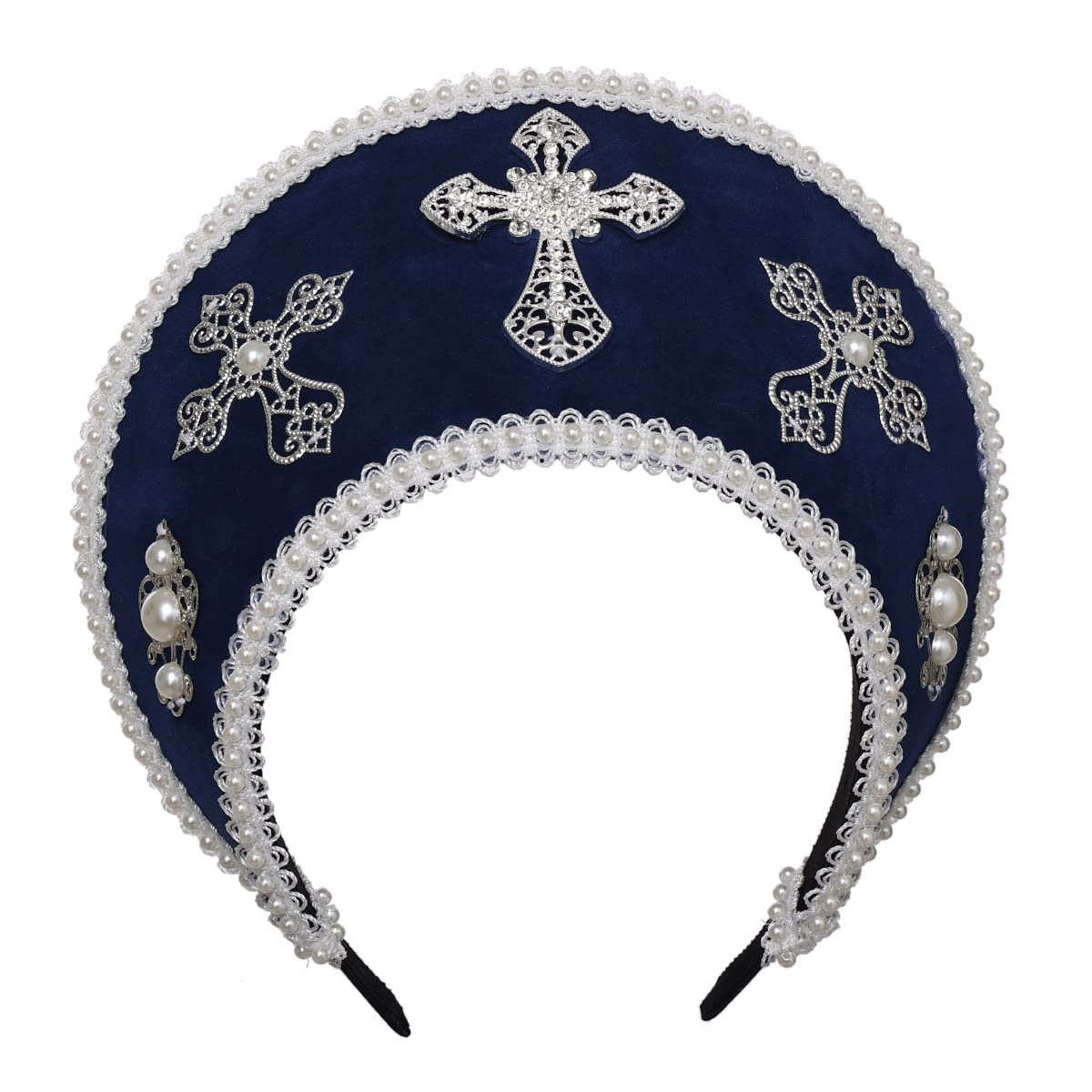 GRACEART Anne Boleyn Hat Headpiece Elizabethan Headwear Tudor Coronet Hood Hat