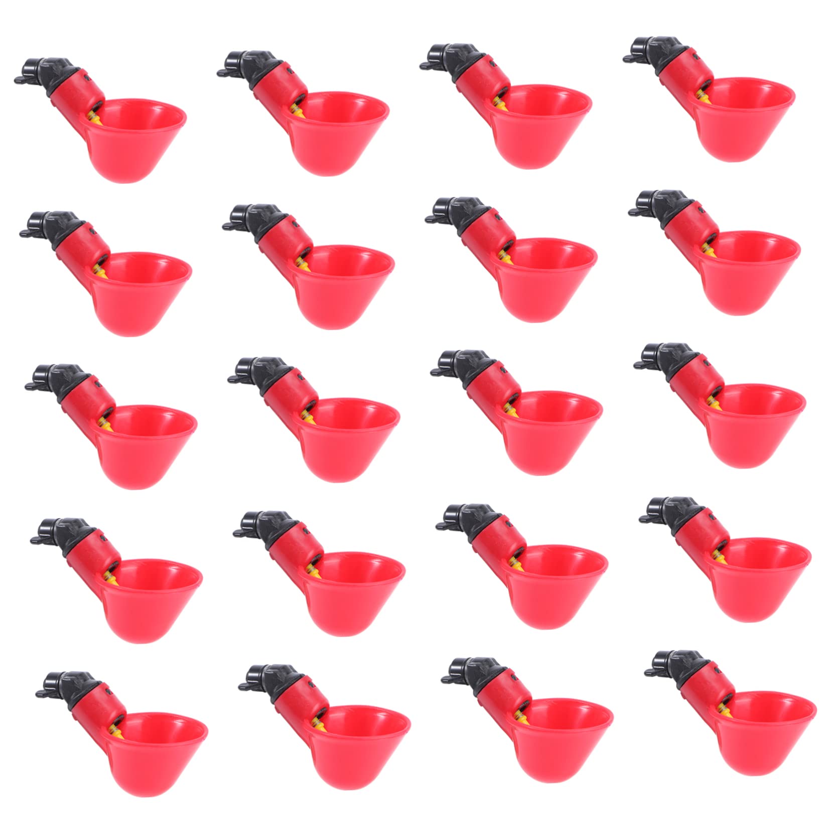 Beverino Automatico per Polli e Quaglie 20 Pezzi Rosso PP
