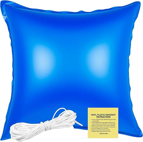 Miniatura 1 de Almohadas de aire de piscina de 4 x 4 pies para piscinas sobre el suelo, almohada de aire gruesa resistente al frío, almohadas de cierre de invierno