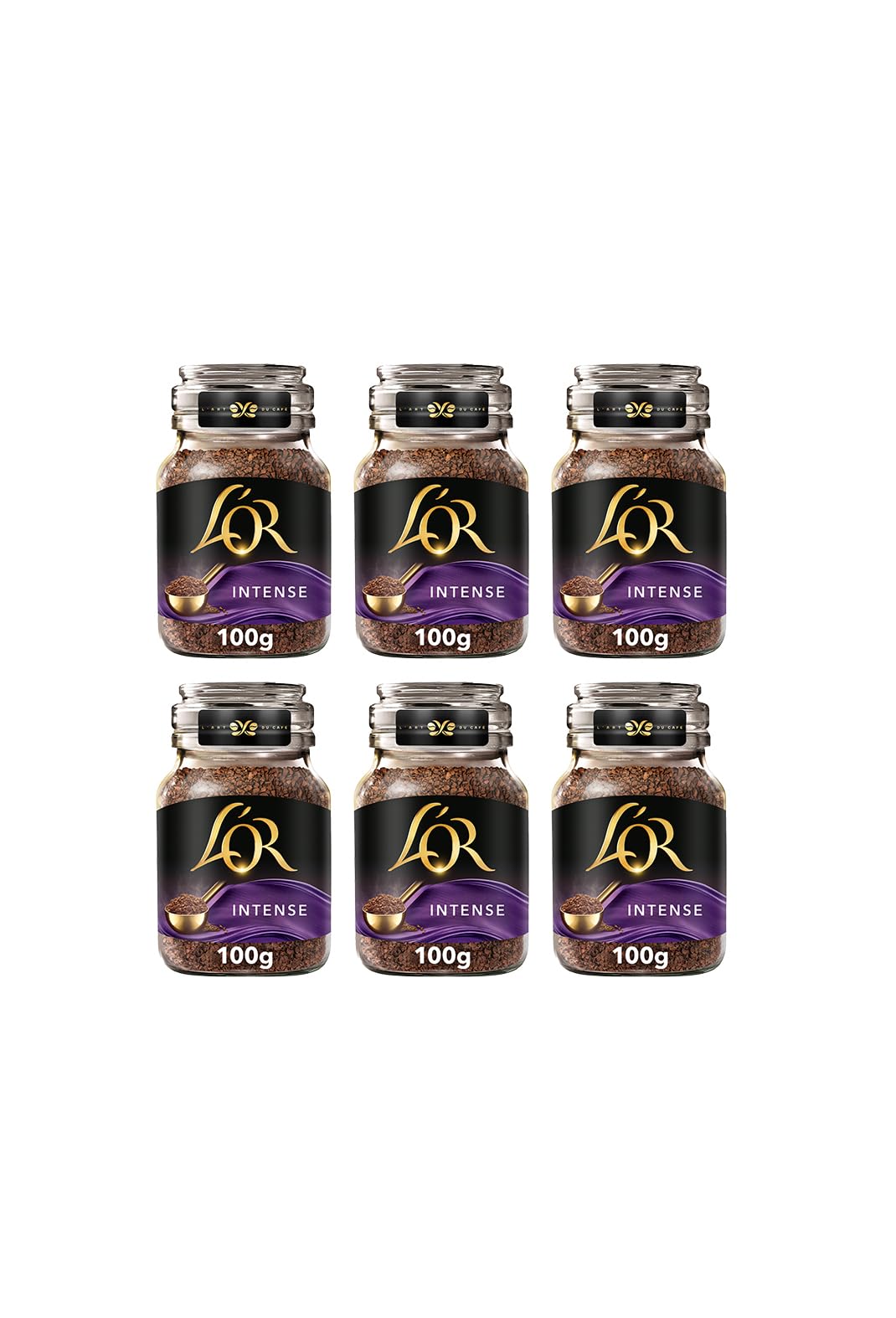 Intense Instant Coffee 100g (Pack of 6 Jars, Total 600g)