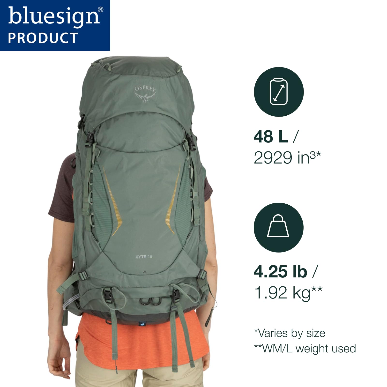 Osprey Kyte 48L Women's Backpacking Backpack with Hipbelt