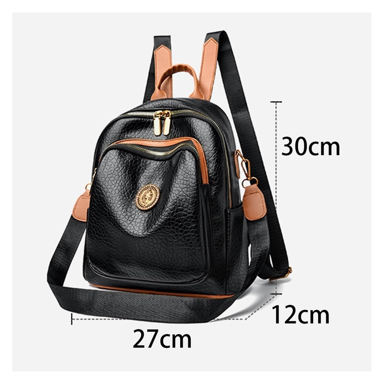 Zaino Scuola Superiore Zaino da donna alla moda, in pelle, viaggio, casual, a tracolla, for ragazze adolescenti, scuola
