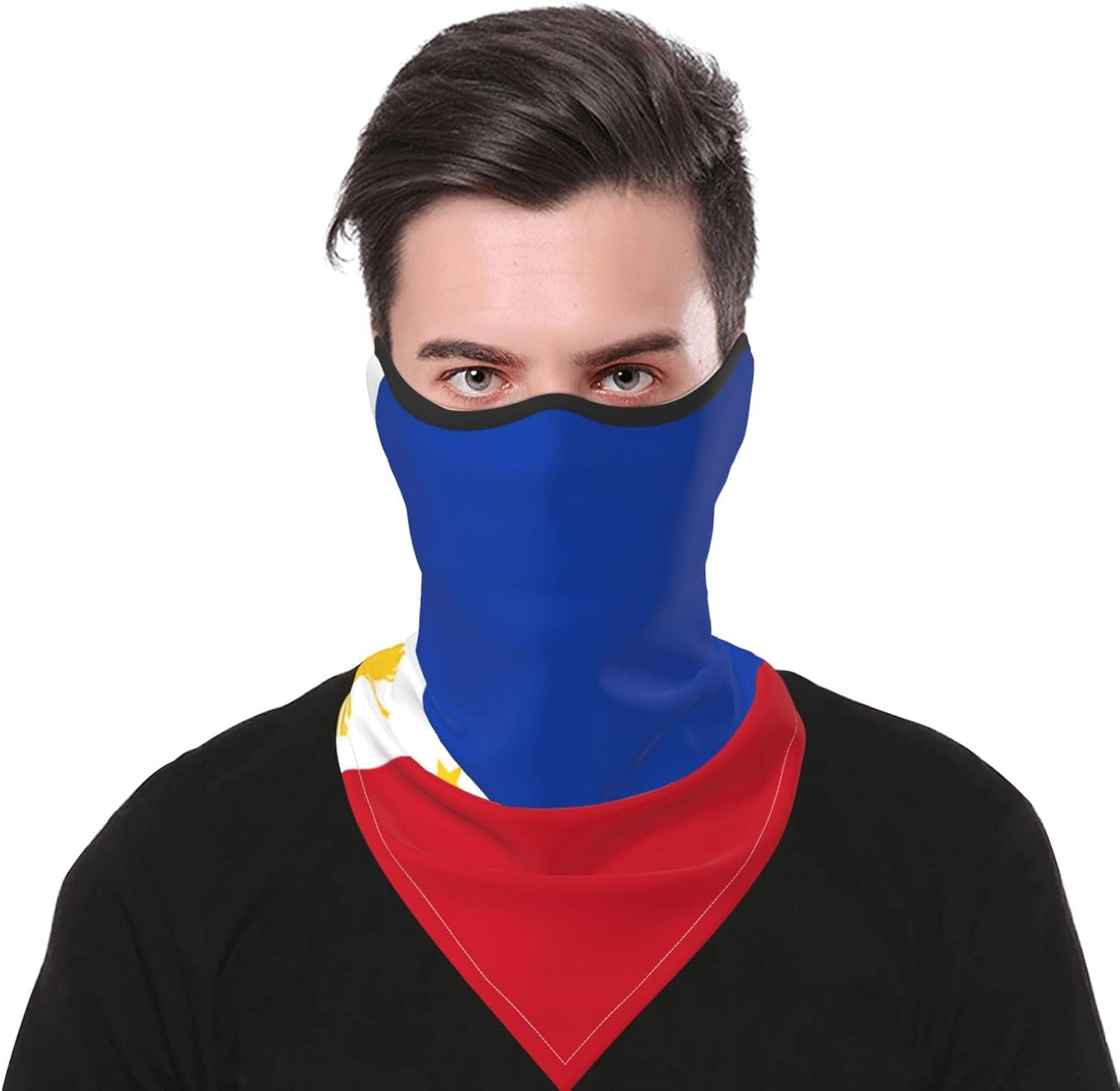 Protection Neck Gaiter Face Cover Philippine flag Balaclava Scarf Mask, Windproof Breathable Sun Shield for Men Women, Skiing Hiking Cycling Outdoor Sports