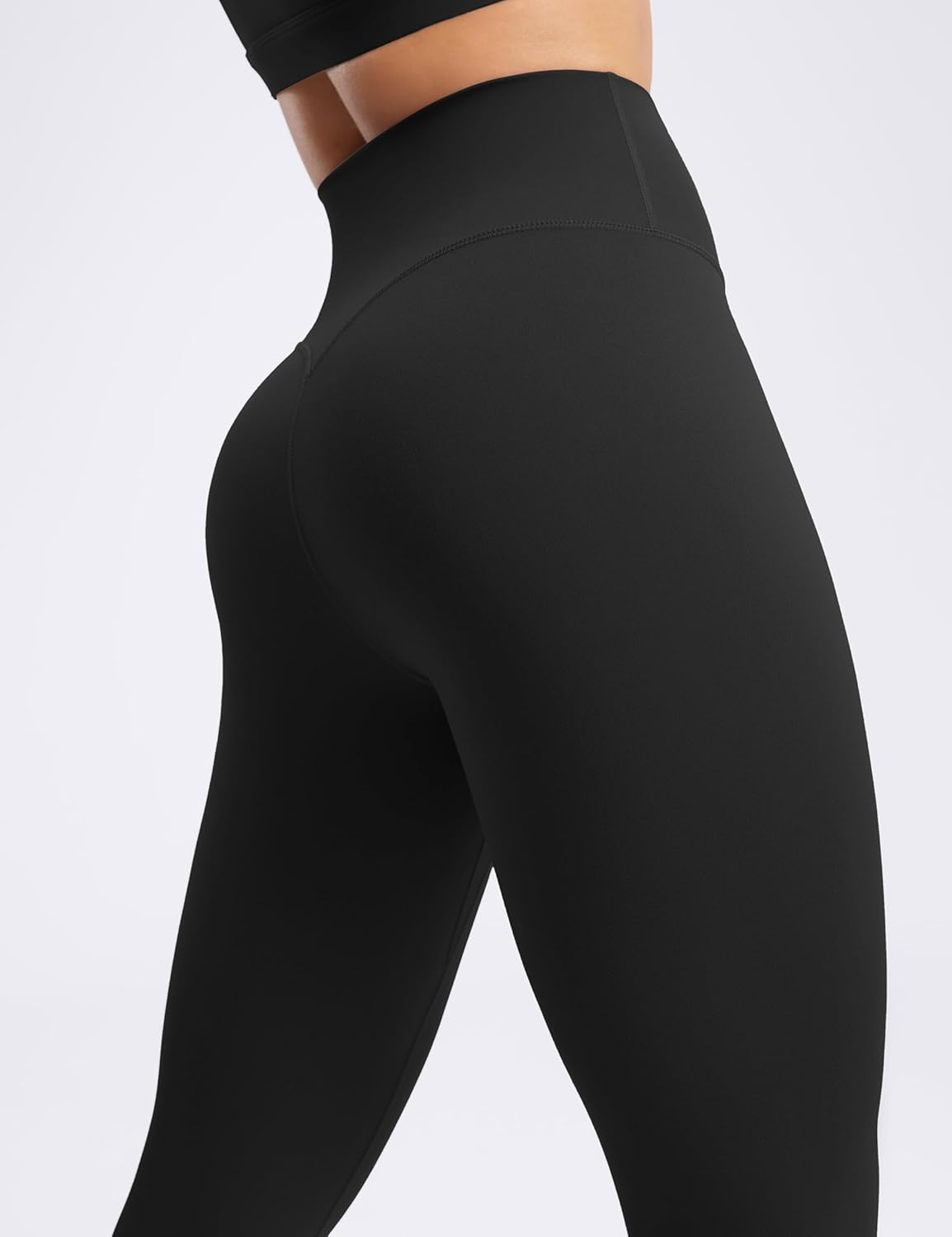 POSHDIVAH Creamluxe No Front Seam Yoga Leggings 28" Seamless High Waisted Workout Lounge Pants Pilates Gym Womens Tights