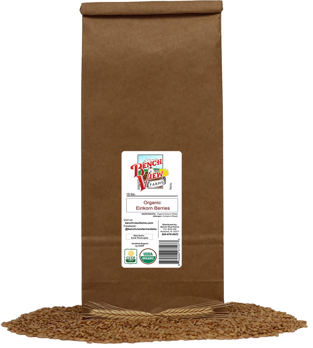 Organic Einkorn Wheat Berries 10lbs Grocery & Gourmet Food