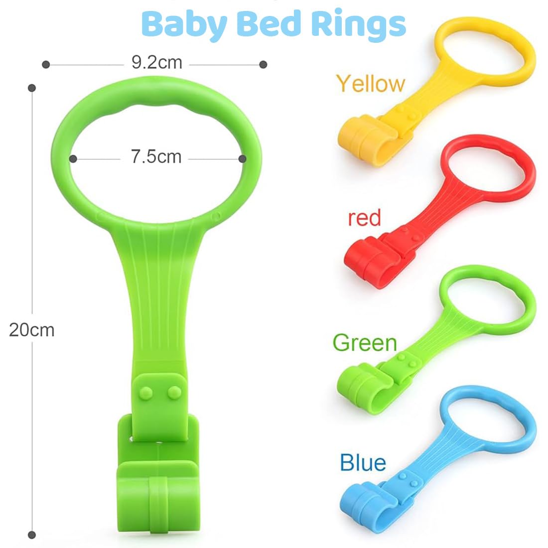 Anneaux Parc Bebe, Anneaux pour Lit Bébé, Anneaux Entraînement Équilibre 8 Pièces