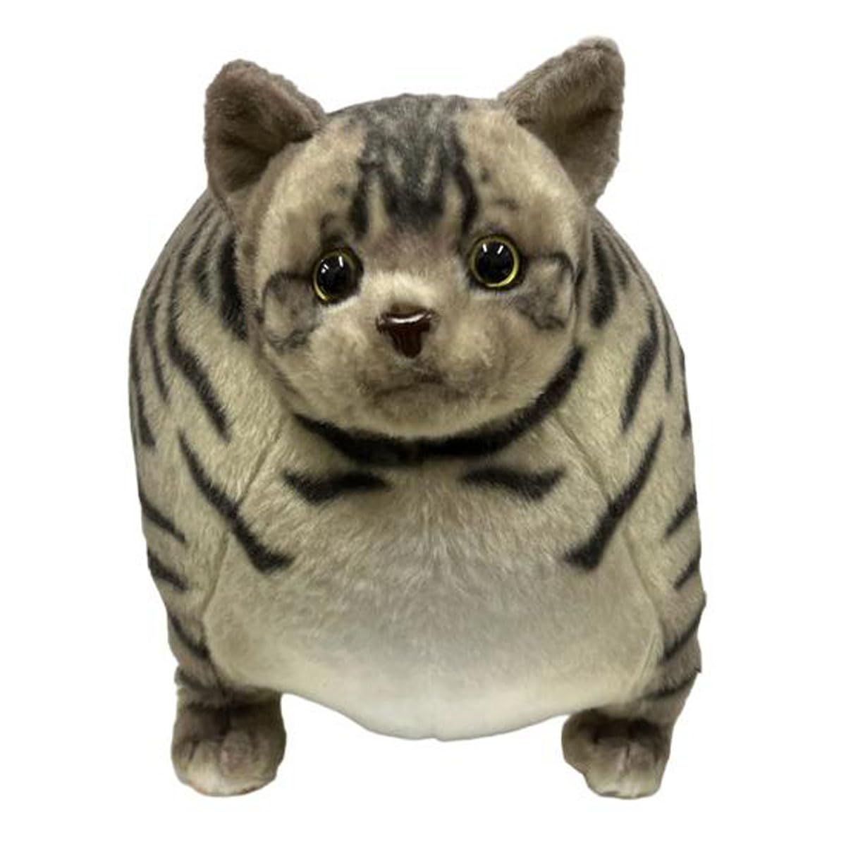 Amazon.co.jp: ふとっちぃZoo にゃんこ サバトラ ぬいぐるみ 猫 約35