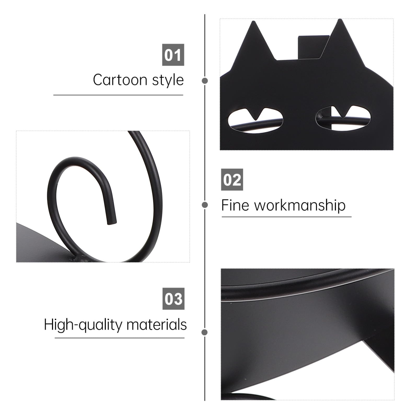 Soporte para Manguera de Jardín de Hierro Diseño de Gato Soporte de Almacenamiento para Manguera de Agua para Uso Exterior Resistente Intemperie Adecuado para Patio y Terraza