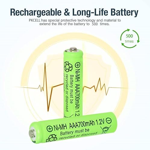 Miniatura 6 de Cargador de batería AA AAA de 4 bahías, cargador de batería inteligente USB AA AAA para baterías recargables AA AAA NiMH NiCD 1.2V (con 8 pilas AAA)