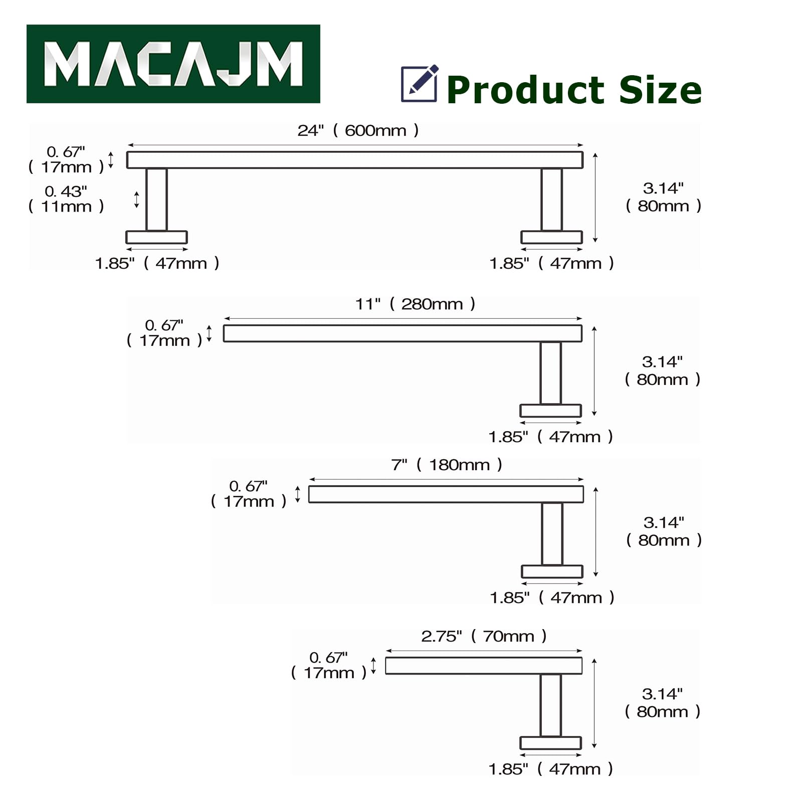 4-Piece Modern Bathroom Hardware Set: Stainless Steel Towel Bar, Robe Hooks & Toilet Paper Holder -304 Steel Rustproof, Spa-Grade Chrome Finish for Stylish Bathrooms