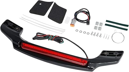 Miniatura 3 de TCT-MT - Alerón de luz LED negro vívido para Harley King Razor Chopped 97-13 98 99 2012 2011 08 09 10