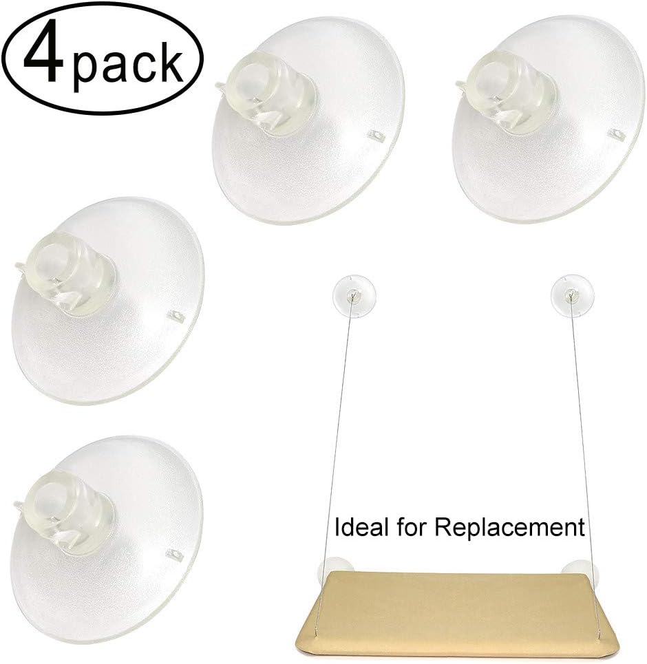ZALALOVA 4Pack Suction Cups, Cat Window Seat Bed Hammock Space Saving Design Suction Cup