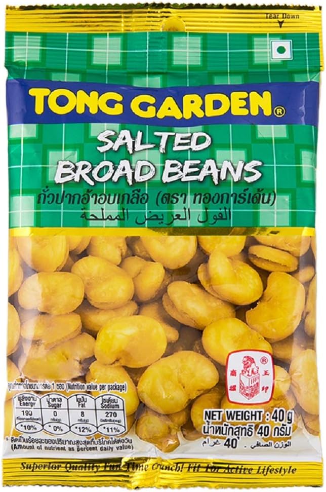 Tong Garden GRADEN BRAND, Salted Broad Beans, Crispy baked beans 40g X 6 Packs