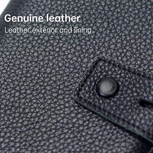 Bveyzi Women's Big Fat Rfid Leather Wristlet Wallet Organizer Large Phone Checkbook Holder With Zipper Pocket (Black) #TOP5