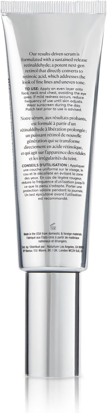 Naturium Retinaldehyde Cream Serum 0.05%, Advanced Anti-Ageing & Smoothing Face & Skin Care | 1.7 FL OZ / 50 ML