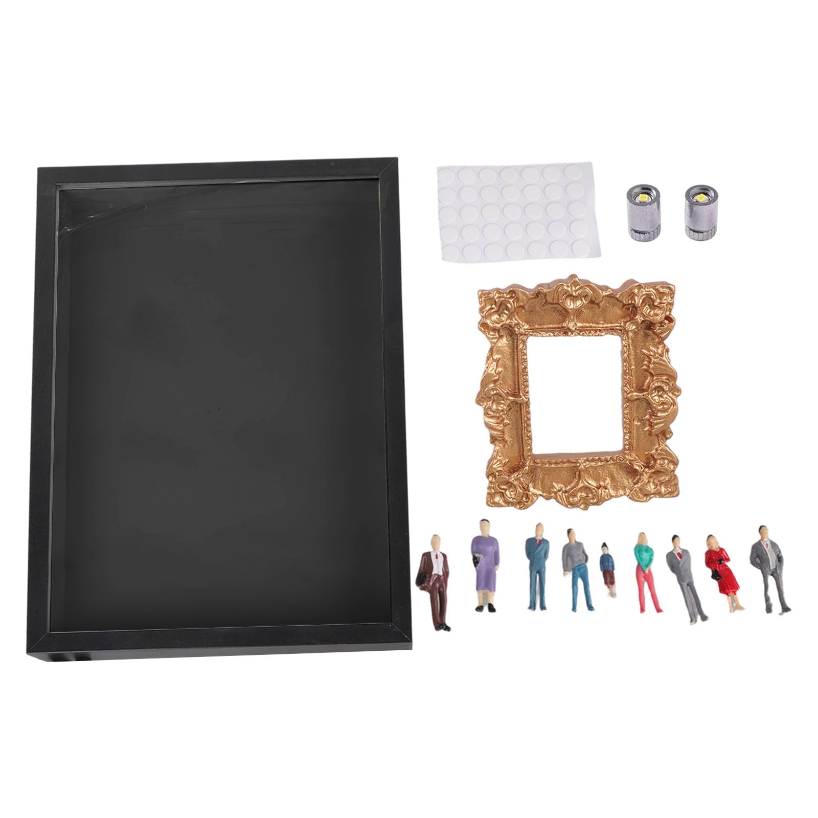 our fave Family Memory Frame Set Miniature Museums with Lights and Tiny Accessories Creative Photo Box Miniature Display Case with Optional Lighting & Figurines for Memories