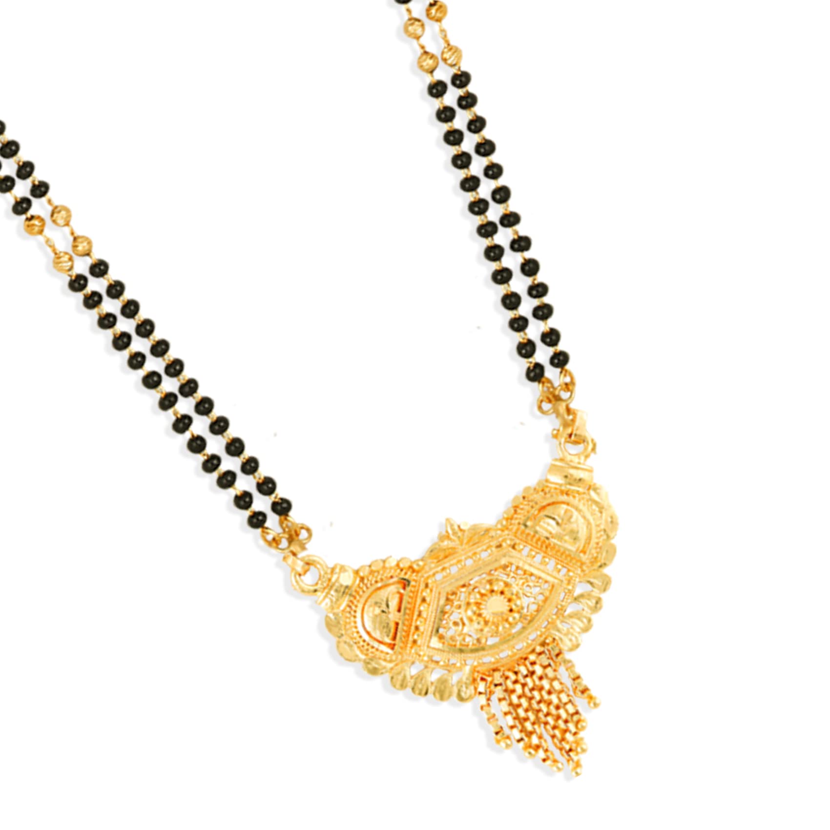 MEENAZ Mangalsutra For Women Girls Ladies Wife Temple South Indian Traditional 1 One Gram Gold Stylish Maharashtrian Long Chain Wati Mangal sutra Pendant Tanmaniya Black golden Nallapusalu Chains (B0BN45QRBF) Amazon Price History, Amazon Price Tracker