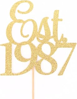 Atelier Elegance Established in 1987 Cake Topper, Birthday Cake Topper, Anniversary Topper