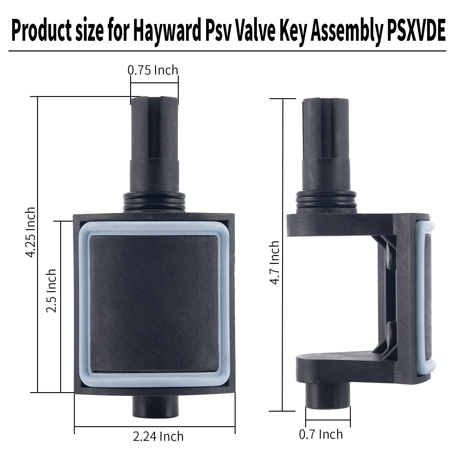ATIE Llave de válvula desviadora de piscina PSXVDE repuesto para válvula Hayward I_PWRPSV serie PSV (paquete de 2)