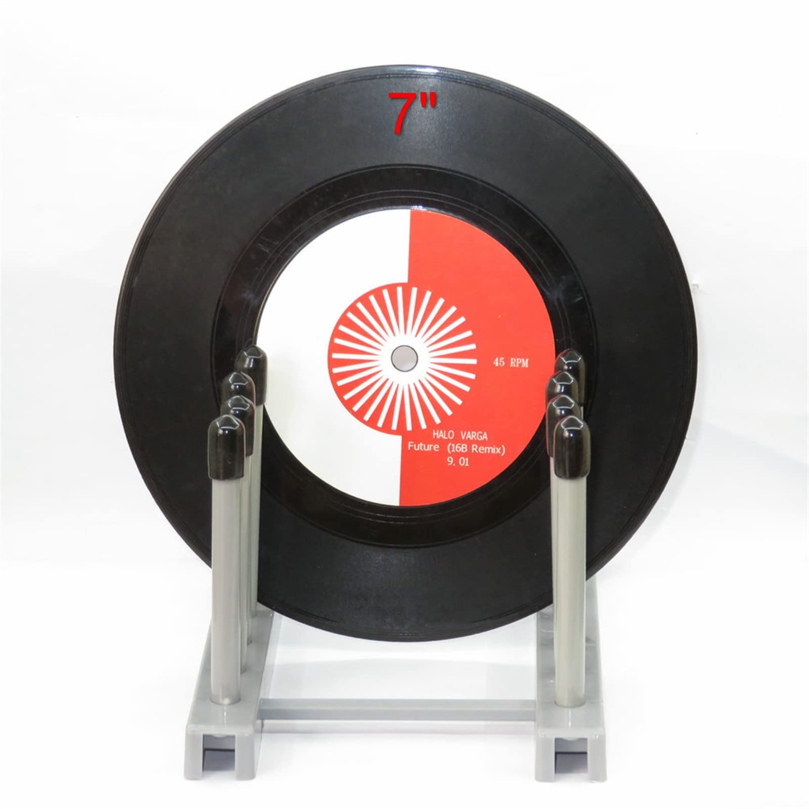 Etui na płyty CD, stojak do przechowywania płyt winylowych, uchwyt na 6 albumów i stojak na albumy 30.5 cm 25.4 cm 17.8 cm, idealny do płyt LP, szary organizer na płyty