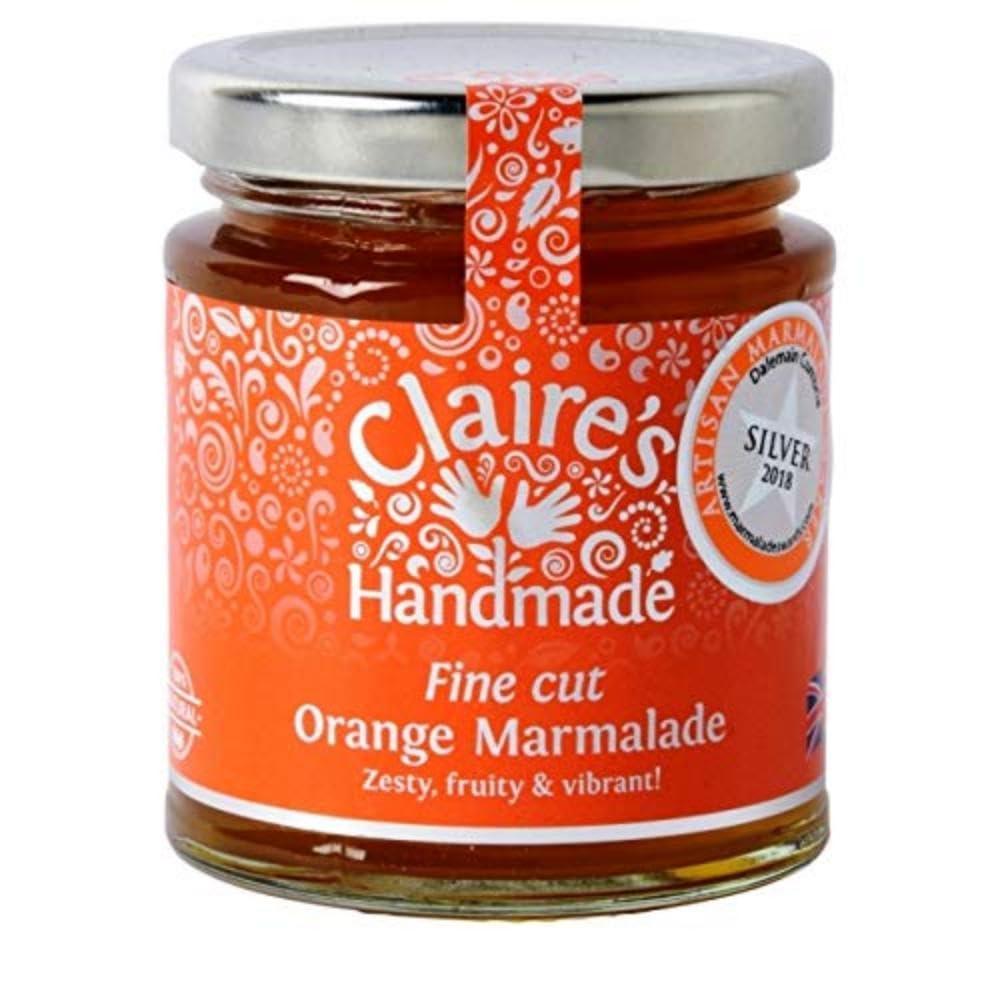Fine Cut Orange Marmalade (227g) - Award Winning Deliciously Zesty, Fruity & Vibrant Breakfast Treat, Suitable for Vegetarian, Vegan & Gluten Free Diets, GMO Free