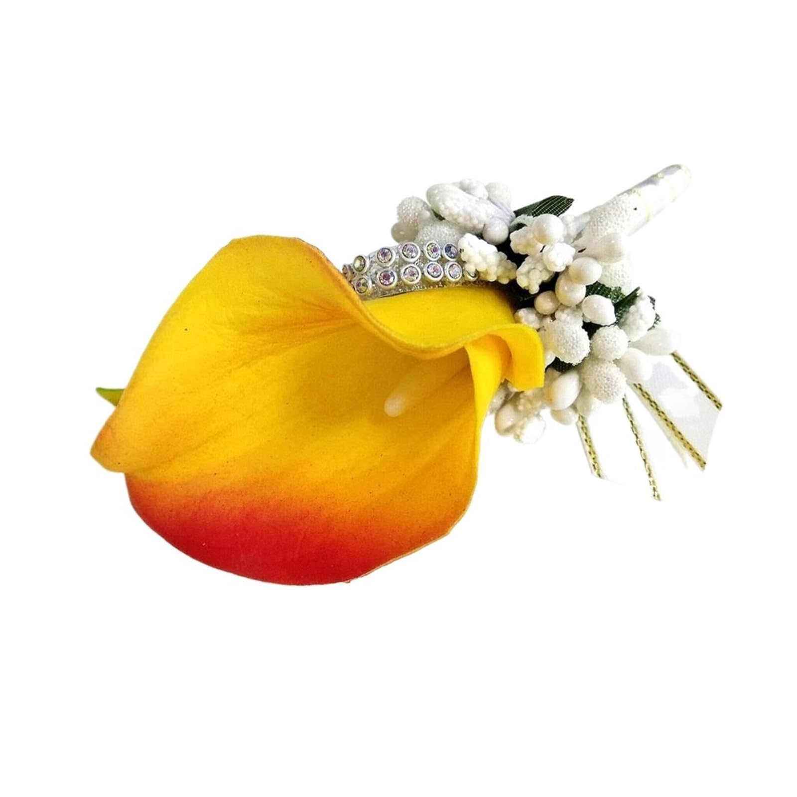 MQFBNNP Wedding boutonniere Boutonniere Wedding Corsage Pins Groom Buttonhole(Orange)