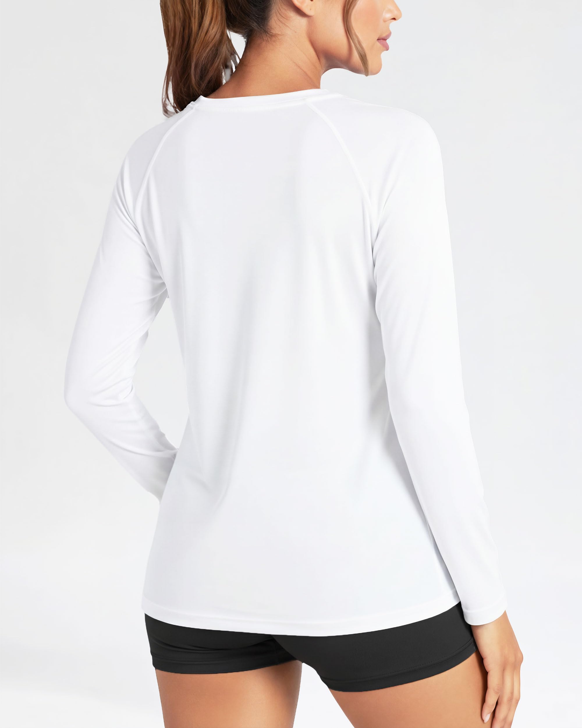 Boladeci Boladeci Women's UPF 50+ UV Protection Sun Shirts Long Sleeve Quick Dry Crewneck Gym Swim T-Shirts Tops Rash Guard in use